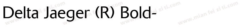Delta Jaeger (R) Bold字体转换